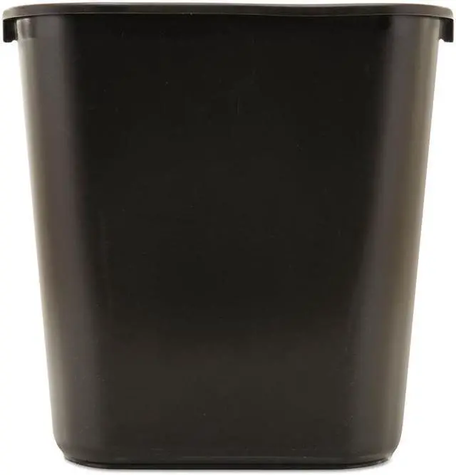 Alt view image 2 of 9 - RUBBERMAID FG295600BLA 7 gal. LLDPE Rectangular Wastebasket, Black