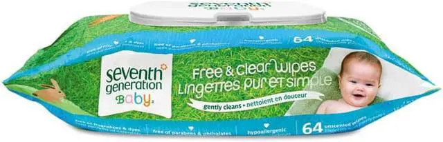 Alt view image 12 of 20 - Seventh Generation Baby Wipes - Free and Clear - 64 Count Diapers and Wipes