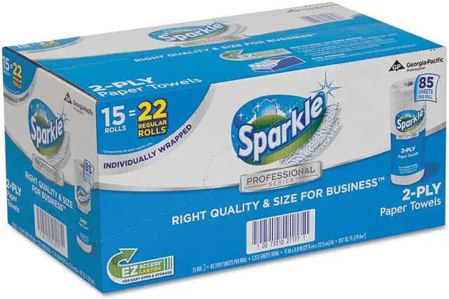 Alt view image 3 of 10 - Sparkle ps Perforated Paper Towel White 8 4/5 x 11 85/Roll 15 Roll/Carton 2717714