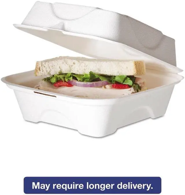 Alt view image 2 of 8 - Eco-Products Box,Clamshell,Take-Out EP-HC6