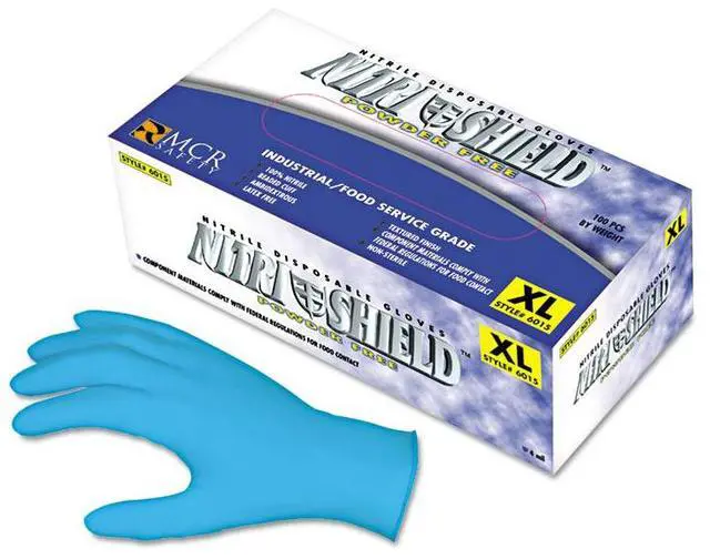 Alt view image 4 of 5 - Memphis Glove 127-6015L Lrg 4 Mil Nitrishield Disposable Glove Pwdr Free