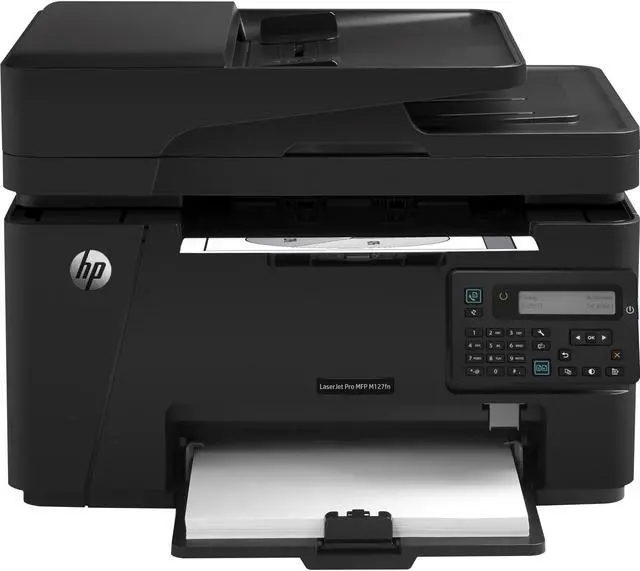Alt view image 2 of 4 - HP M127FN Laser Multifunction Printer - Monochrome - Plain Paper Print - Desktop - Copier/Fax/Printer/Scanner - 20 ppm Mono Print - 600 x 600 dpi Print - Manual Duplex Print - 20 cpm Mono Copy - 1 ...