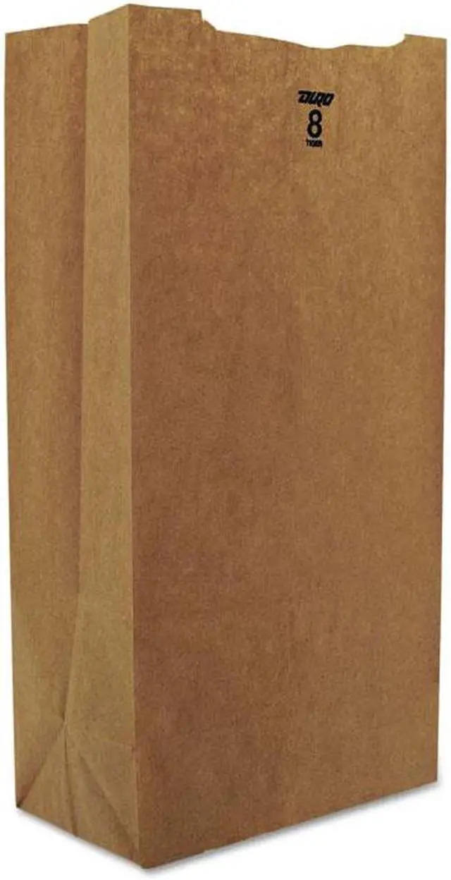 Main image of General Tools BAGGK8 #8 Paper Grocery Bag, 35Lb Kraft, Standard 6 1/8 X 4 1/6 X 12 7/16, 2000 Bags