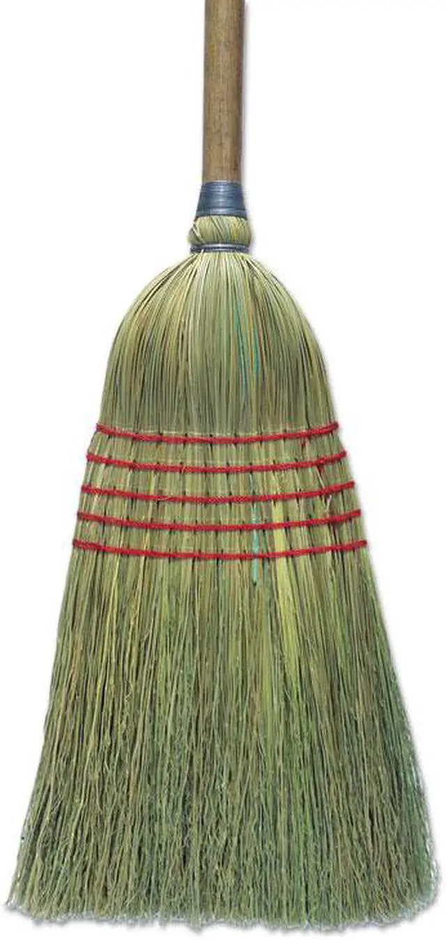 Main image of Corn Broom 56" Lacquered Wood Handle Natural 6/Carton