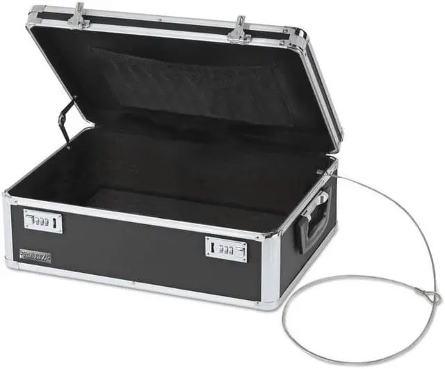 Alt view image 3 of 15 - Locking Storage Chest Medium Density Fiberboard 14.5 x 8 x 19.5 Black VZ00323