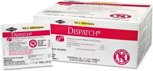 Clorox CLO 69101 Dispatch Hospital Cleaner Disinfectant Towels with ...