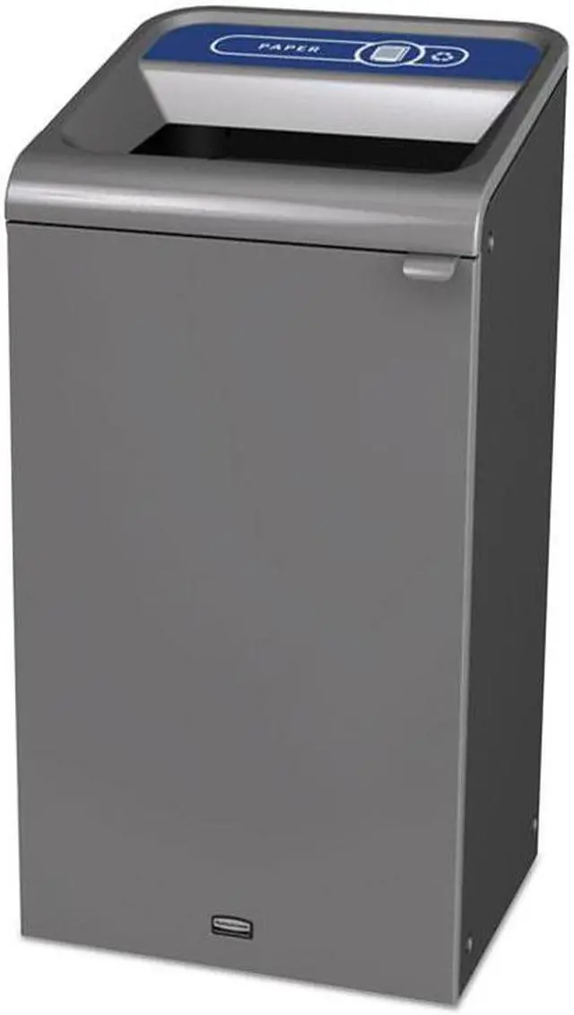 Main image of Rubbermaid 1961623 Configure Indoor Recycling Waste Receptacle, 23 Gal, Gray, Paper
