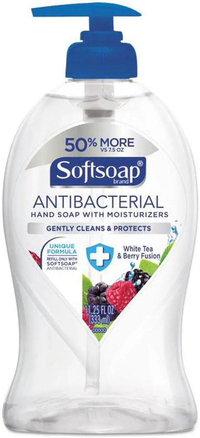Main image of Softsoap US03574A Antibacterial Hand Soap, White Tea & Berry Fusion, 11 1/4 Oz Pump Bottle, 6/Ctn