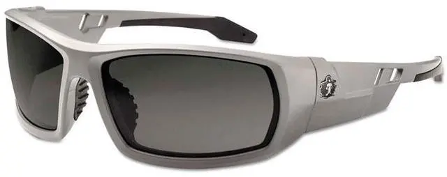 Alt view image 2 of 7 - Ergodyne Smoke Lens Safety Glasses w/Fog-Off Gray 50133