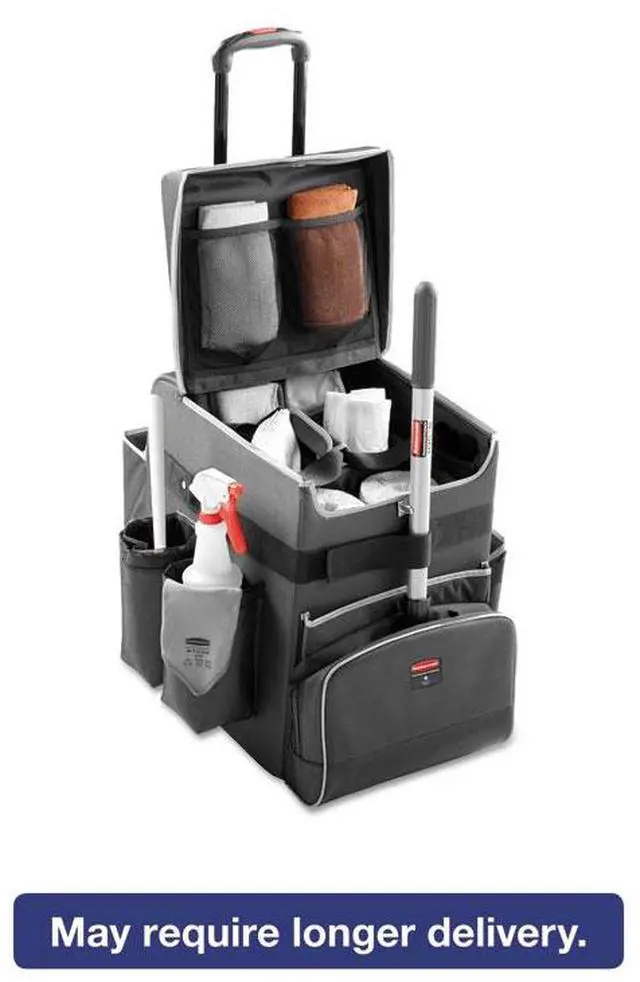 Alt view image 3 of 9 - Rubbermaid Commercial Executive Quick Cart Small 14 1/4 x 16 1/2 x 17 Dark Gray