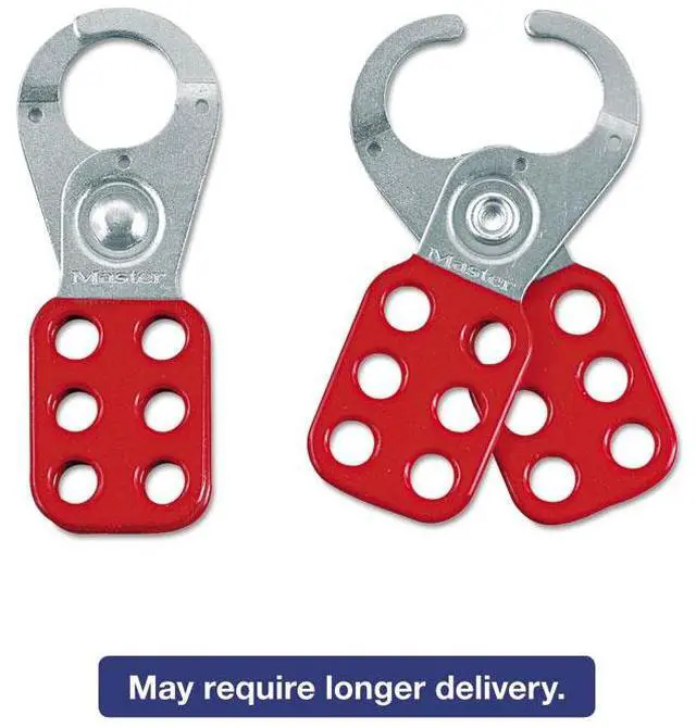 Alt view image 5 of 18 - Safety Lockout Hasps,  1 in Jaw Dia., Red