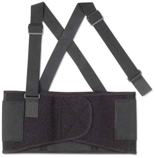 Alt view image 4 of 14 - Ergodyne Corporation Back Support Elastic Detachable Suspenders Large Black