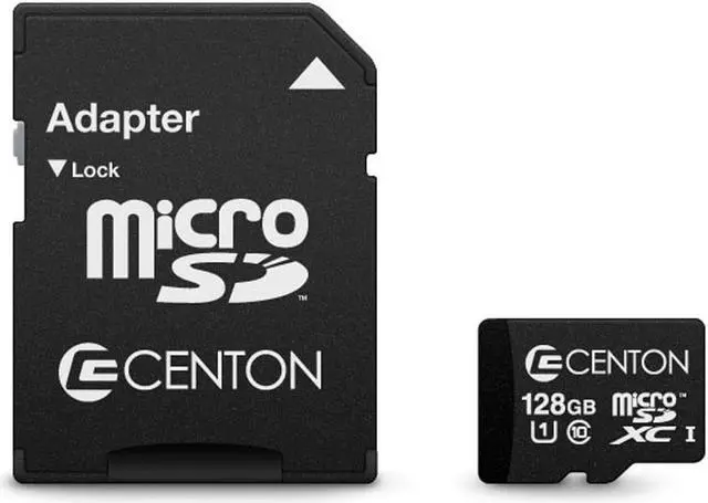 Main image of Centon 128GB microSDXC UHS-I/Class 10 Memory Card with Adapter (S1-MSDXU1-128GTA)