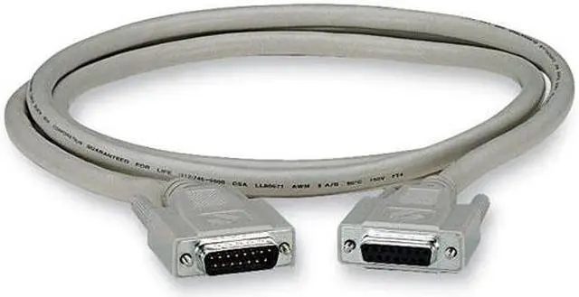 Main image of Black Box EGM16T-0010-MF Db15 Molded Shielded Data Cable M/F 10Ft. With Thumbscrews