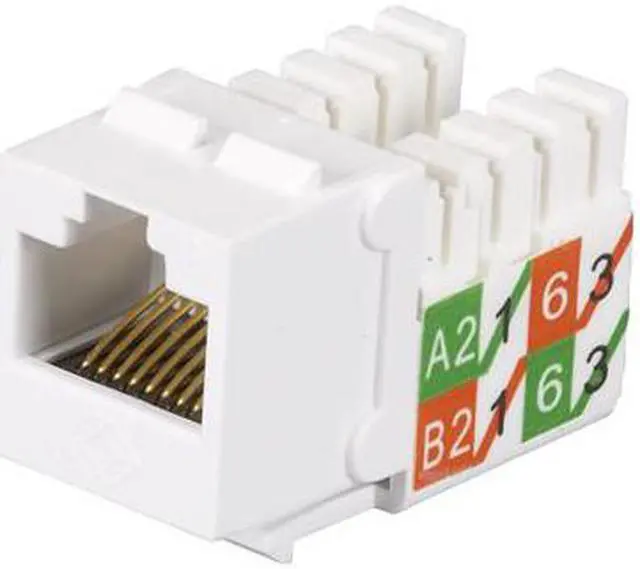 Main image of Black Box FMT639-R3 Gigatrue2 Cat6 Jack, Universal Wiring, Component Level, Single Pack, White