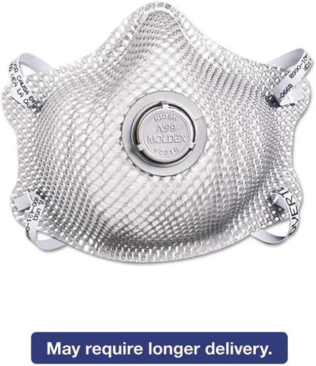 Alt view image 5 of 10 - Moldex N99 Premium Particulate Respirator Half-Face Mask Medium/Large 10/Box