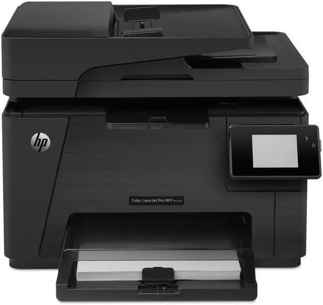 Alt view image 2 of 5 - HP Color LaserJet Pro MFP M177fw CZ165ABGJ Wireless Multifunction Laser Printer, Copier, Scanner, Fax - Up to 17 ppm Black, Up to 4 ppm Color - 2400 dpi - Hi-Speed USB 2.0 - Wi-Fi - 240V AC