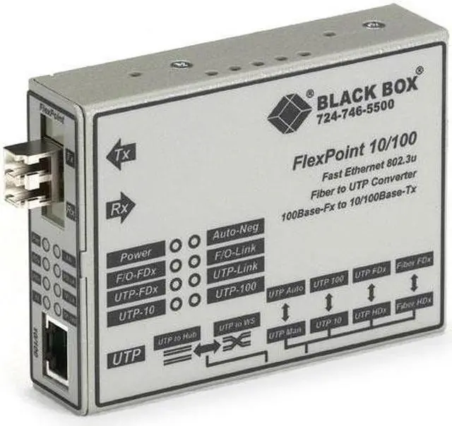 Main image of Black Box FlexPoint LMC100A-SMLC-R2 Transceiver/Media Converter