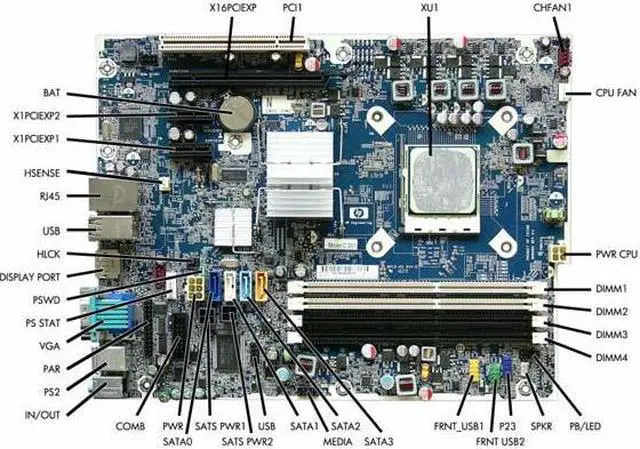 Alt view image 2 of 3 - Hp 531966-001 Motherboard, Socket Am3, For 6005 Pro Microtower Pc