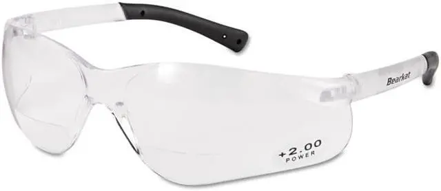 Alt view image 2 of 12 - Crew Bearkat Safety Glasses, Magnifier 2.0 Dioper, Clear Lens 1 EA