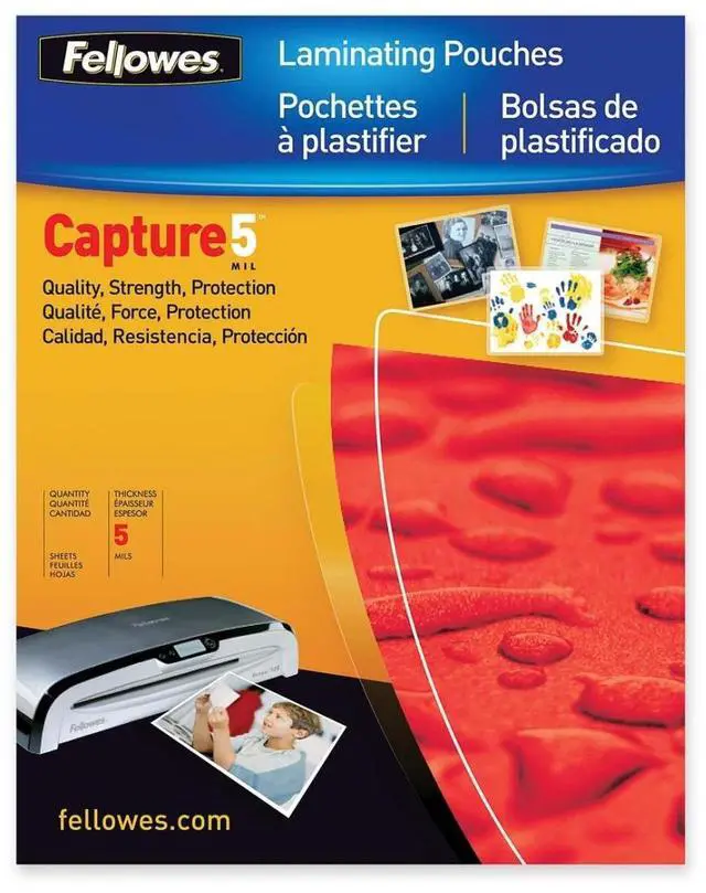 Alt view image 5 of 19 - Fellowes Laminating Pouches 5mil 4 1/2 x 6 1/4 25/Pack 52010