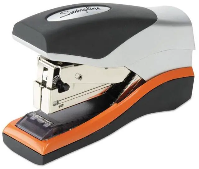 Alt view image 5 of 20 - Swingline Optima 40 Compact Stapler Half Strip 40-Sheet Capacity Black/Silver/Orange 87842
