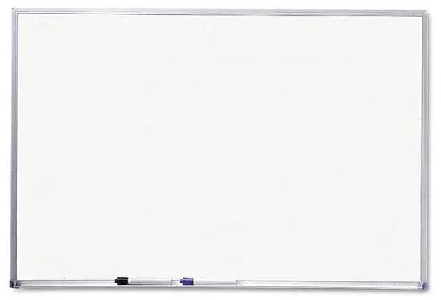 Alt view image 5 of 20 - Mead Dry-erase Board w/Marker Tray, Aluminum - MEA85358
