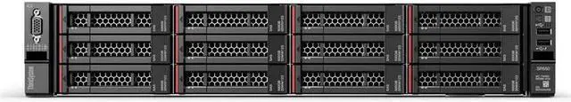 Main image of Lenovo 7X04A02TNA Thinksystem Sr550 7X04 - Server - Rack-Mountable - 2U - 2-Way - 1 X Xeon Silver 4116 / 2.1 Ghz - Ram 32 Gb - Sas - Hot-Swap 2.5 Inch - No Hdd - Matrox G200 - Gige - No Os - Monitor: