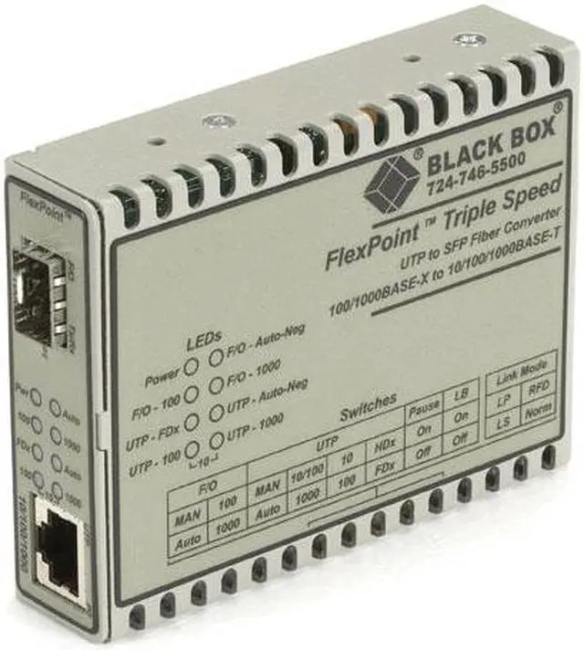 Alt view image 2 of 4 - Black Box FlexPoint LMC1017A-MMSC Transceiver/Media Converter