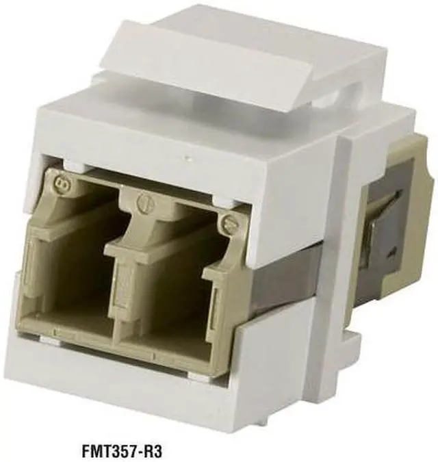 Main image of Black Box FMT357-R3 Lc Keystone Snap Fitting White White