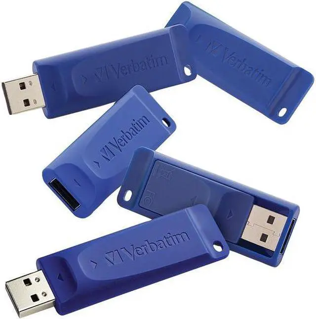 Alt view image 2 of 20 - VERBATIM 99810 16GB 5 pk USB Flash Drive Blue