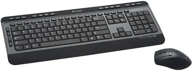 Alt view image 3 of 20 - Verbatim 99788 Wireless Keyboard & 6Button Mouse Combo Black Hot Keys