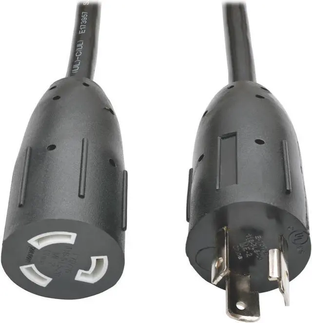 Alt view image 3 of 13 - Tripp Lite Model P046-015-LL 15 ft. Heavy-Duty Power Extension Cord, 20A, 12AWG (NEMA L5-20P to NEMA L5-20R), Locking Connectors, 15 ft.Female to Male