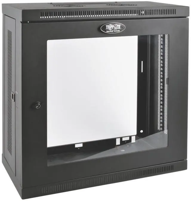 Alt view image 3 of 10 - Tripp Lite 12U Wall-Mount Rack Enclosure Server Cabinet with Clear Acrylic Window, Low-Profile Patch-Depth (SRW12U13G)