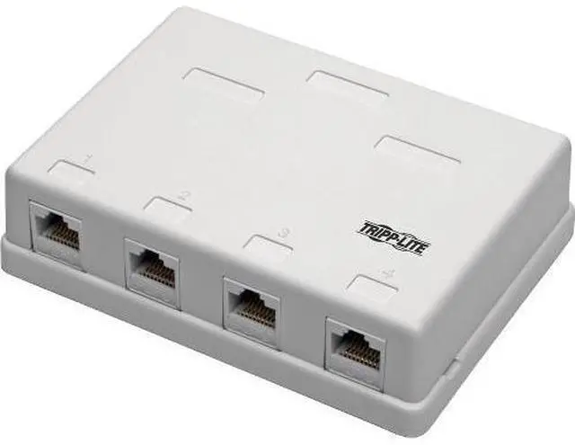 Main image of Tripp Lite Cat6 Surface-Mount Box 4-Port Unshielded 110 Idc Punchdown Rj45