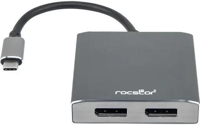 Alt view image 6 of 13 - ROCSTOR Y10A201-A1 USB-C TO DUAL DISPLAYPORT 4K60H