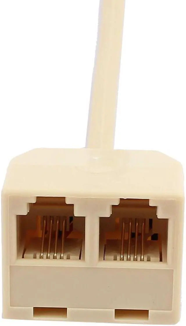 Alt view image 3 of 3 - 8Pcs RJ11 6P4C Male to 2 Ports Female Telephone Line Splitter Adapter Converter