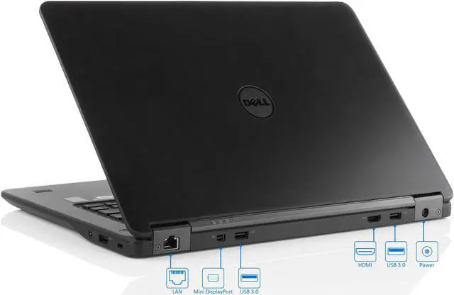 Alt view image 3 of 7 - Dell Latitude E7450 Notebook, 14" FHD, Intel Dual-Core i5-5300U Upto 2.9GHz, 16GB RAM, 256GB SSD, HDMI, MiniDP, Card Reader, Backlit Keyboard, Wi-Fi, Bluetooth, Windows 10 Pro