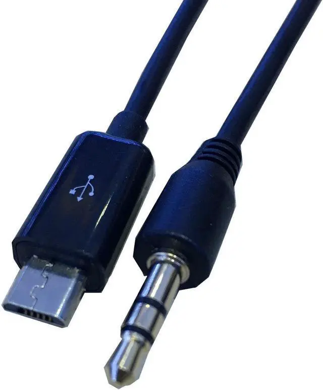 Alt view image 3 of 6 - Micro-USB to 3.5mm Audio Car AUX Cable