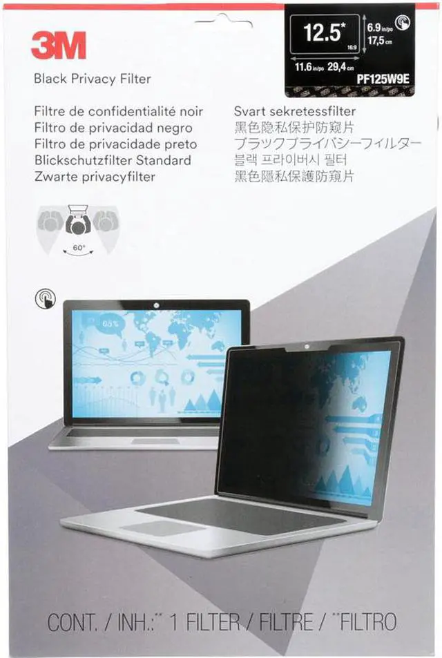 Alt view image 2 of 15 - 3M Edge-To-Edge Privacy Filter Black