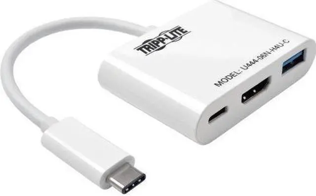 Alt view image 12 of 20 - Tripp Lite USB C to HDMI Multiport Adapter Converter Hub USB Type C to HDMI (U444-06N-H4U-C)