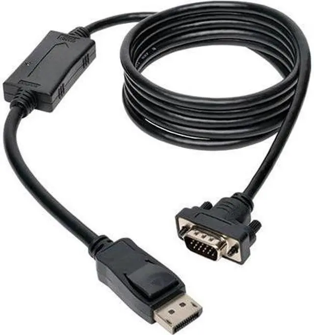 Alt view image 3 of 15 - Tripp Lite P581-010-VGA-V2 10 ft. DisplayPort 1.2 to VGA Active Adapter Cable, DP with Latches to HD15 (M/M), 1920x1200/1080p