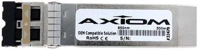 Main image of Axiom SFP+ Transceiver Modules are certified 100% compliant in all OEM applications. They are pre-configured with an application specific code to meet the requirement set forth by the router and switch OEMs. Axiom compatible transceivers pe