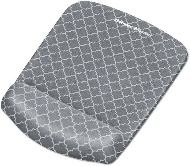 Alt view image 6 of 20 - Fellowes 9549701 PlushTouch Mouse Pad Wrist Rest with Microban - Gray Lattice