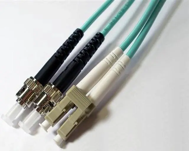 Alt view image 3 of 3 - Axiom LCSTOM4MD3M-AX Patch Cable - St Multi-Mode (M) To Lc Multi-Mode (M) - 10 Ft - Fiber Optic - 50 / 125 Micron - Om4 - Aqua