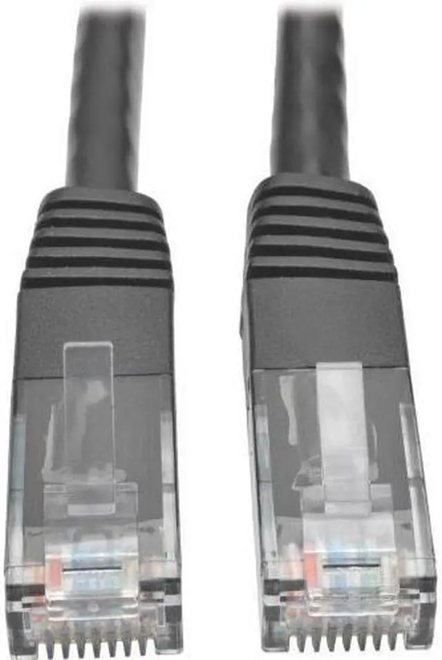 Alt view image 2 of 9 - Tripp Lite Cat6 Gigabit Molded Patch Cable, 15 ft. RJ45 (M/M), 550MHz 24 AWG Black 15' (N200-015-BK)