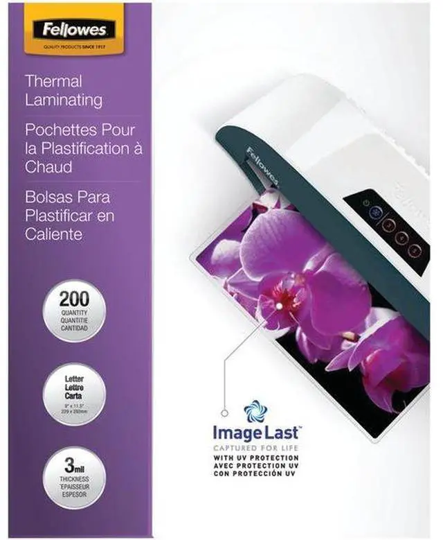 Alt view image 12 of 20 - Fellowes Inc Laminating Pouch 3mil. Ltr 200/PK Clear 5244101