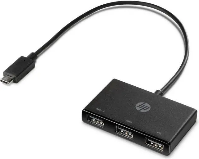 Alt view image 4 of 15 - HP USB-C to USB-A Hub Z6A00UT HPB-C toB-A Hub