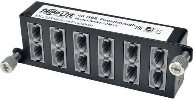 Alt view image 8 of 19 - Tripp Lite N484-12M12 40Gb Pass-Through Cassette - (x12) 12-Fiber MTP/MPO Female to Female