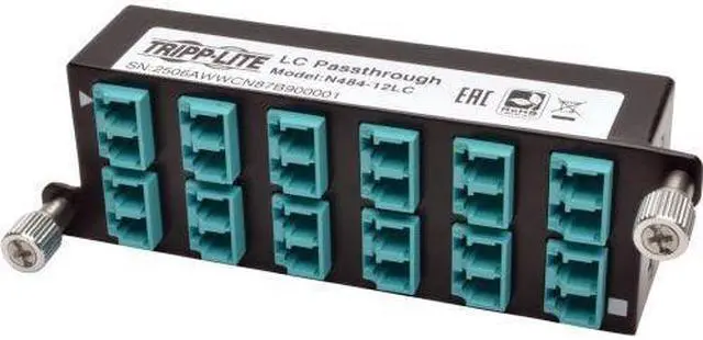 Alt view image 7 of 20 - Tripp Lite N484-12LC 10GbE Pass-Through Cassette - (x12) LC Duplex Female to Female